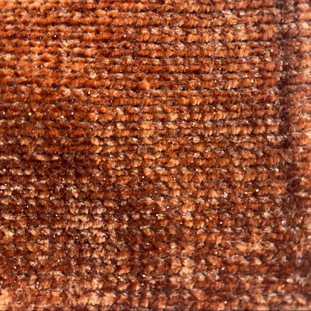 Fashion Nova Cropped Rust Color Shoulder Zip Chenille Sweater - Picture 7 of 7
